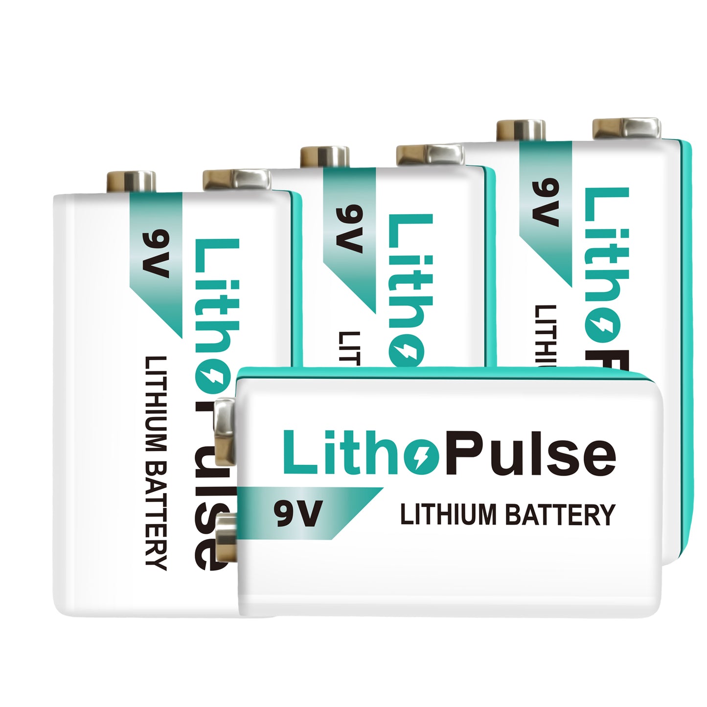 Tlaloc Energy 9V Non-Rechargeable Batteries 1200mAh for Home Security Devices, Microphone, Alarms 9 Volt Lithium Long Life Batteries