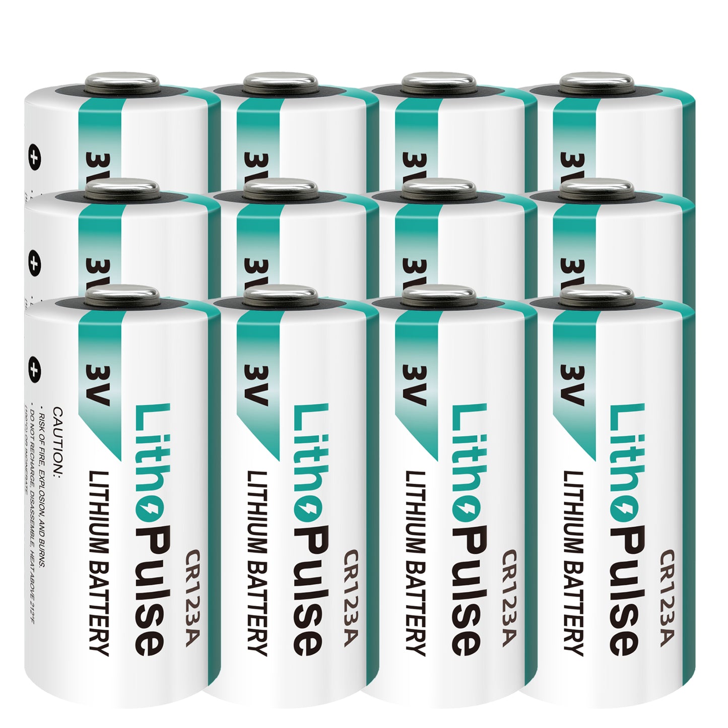 Tlaloc Energy CR123A 3V Lithium Battery 1500mAh for Flashlights Home Security System Non-Rechargeable CR123A Lithium Batteries 3 Volt