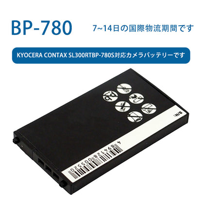 BP-780ため  Kyocera CONTAX SL300RTBP-780S対応カメラバッテリーです  3.7V  700mAh  リチウムイオン電池  TLALOC  ENERGY