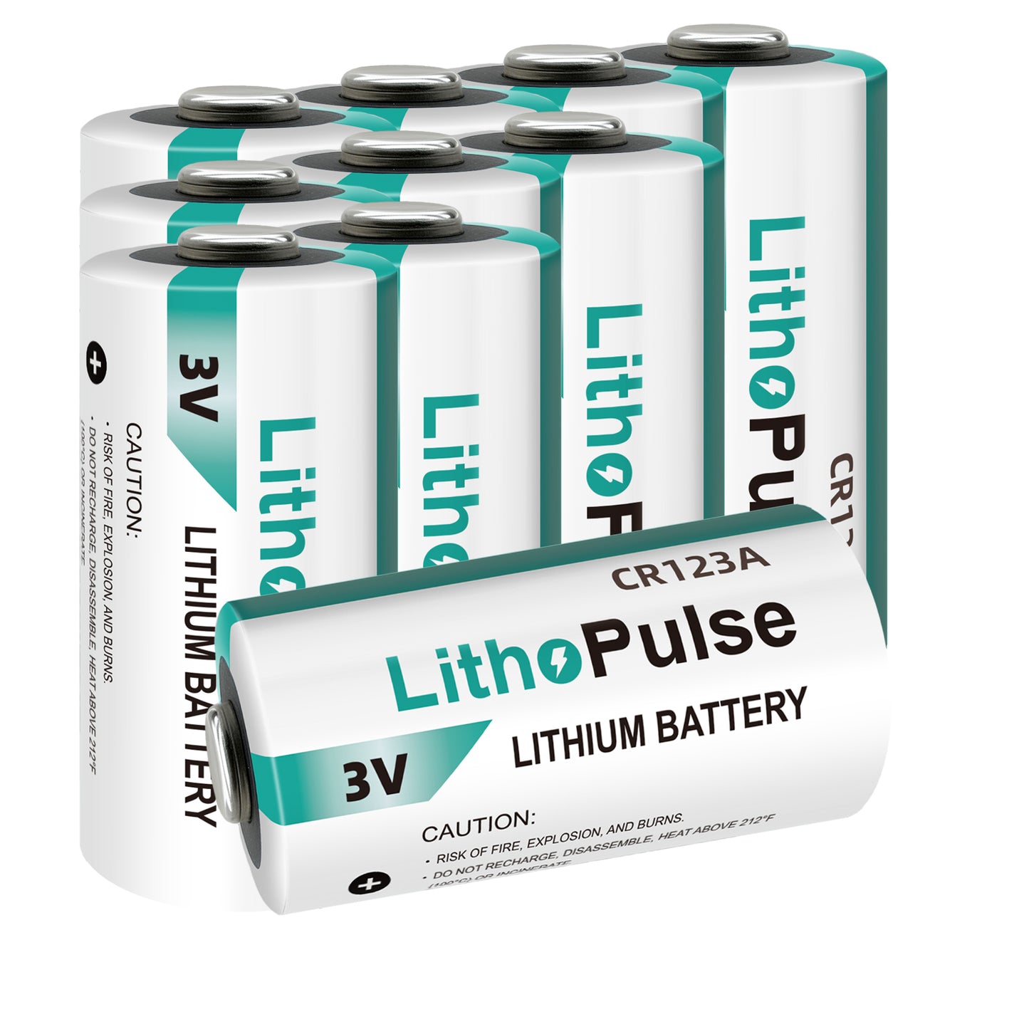 Tlaloc Energy CR123A 3V Lithium Battery 1500mAh for Flashlights Home Security System Non-Rechargeable CR123A Lithium Batteries 3 Volt