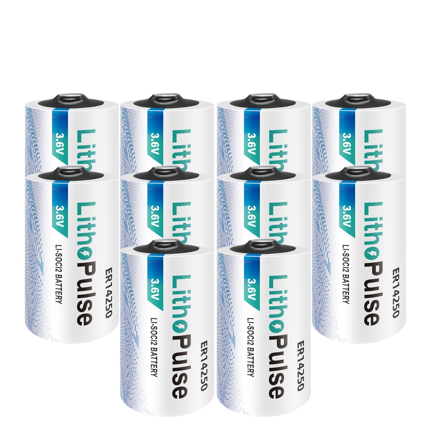 Tlaloc Energy ER14250 1/2AA 3.6V Lithium Battery LS14250 Batteries 1200mAh for Water Electricity Gas Meter PLC Facility Equipment Li-SOCL₂ Non-Rechargeable ER14250 Battery