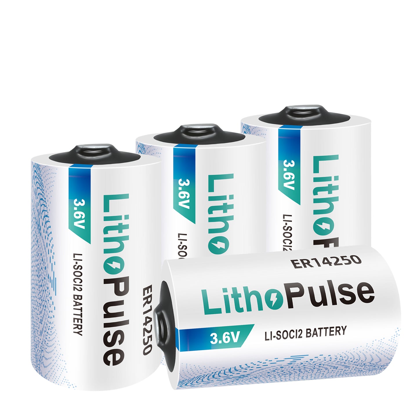 Tlaloc Energy ER14250 1/2AA 3.6V Lithium Battery LS14250 Batteries 1200mAh for Water Electricity Gas Meter PLC Facility Equipment Li-SOCL₂ Non-Rechargeable ER14250 Battery