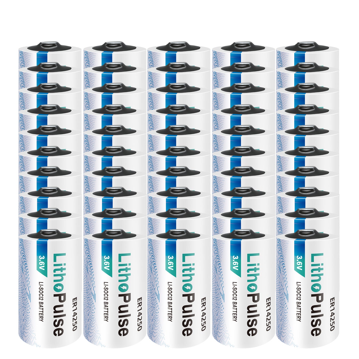 Tlaloc Energy ER14250 1/2AA 3.6V Lithium Battery LS14250 Batteries 1200mAh for Water Electricity Gas Meter PLC Facility Equipment Li-SOCL₂ Non-Rechargeable ER14250 Battery