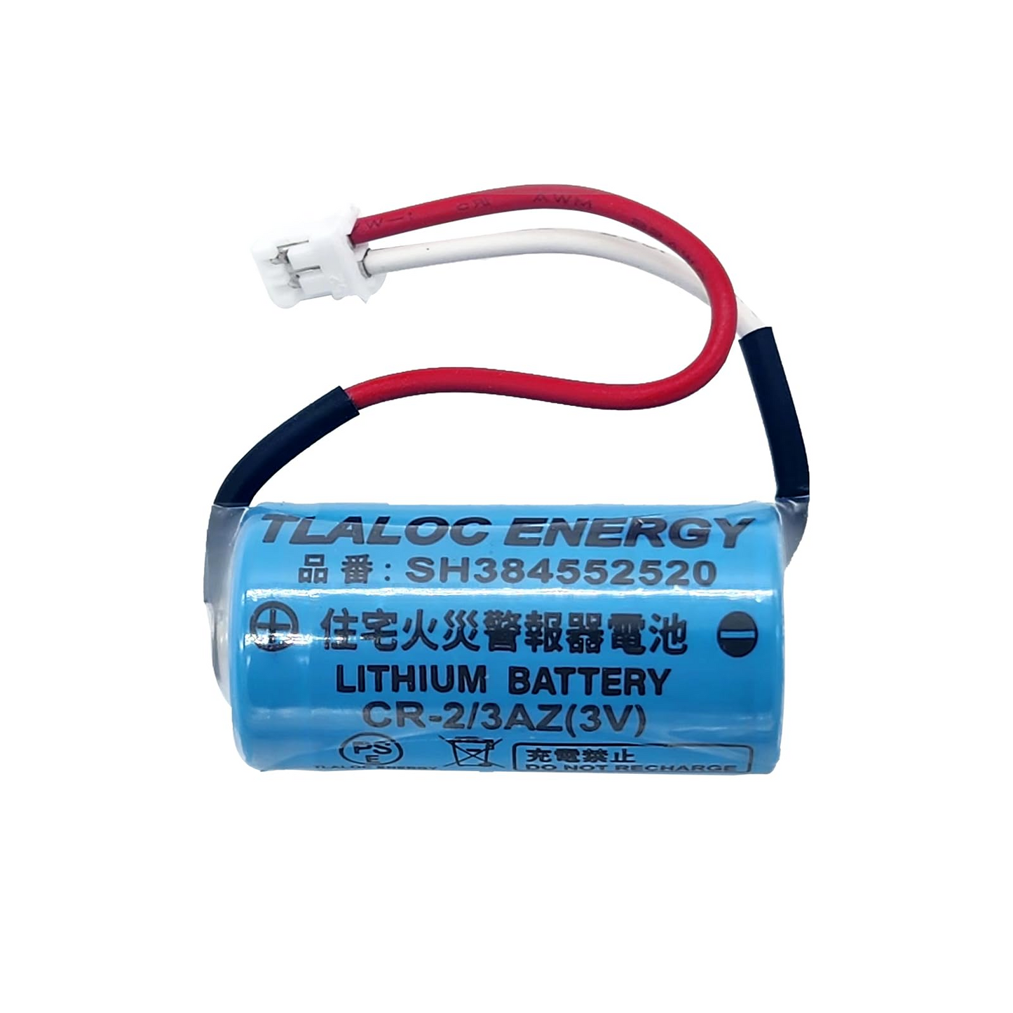 SH384552520 Battery for residential fire alarms CR-2/3AZ, CR-2/3AZC23 3V lithium battery TLALOC ENERGY 