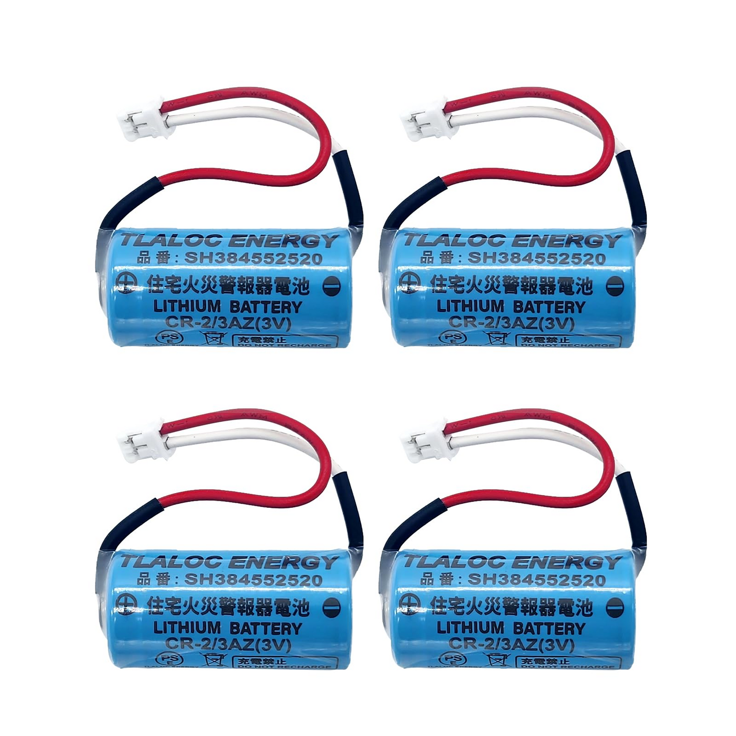 SH384552520 Battery for residential fire alarms CR-2/3AZ, CR-2/3AZC23 3V lithium battery TLALOC ENERGY 