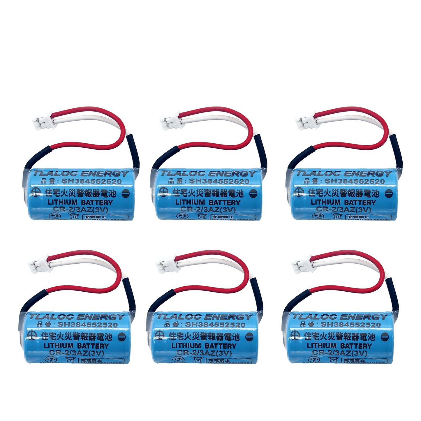 SH384552520 Battery for residential fire alarms CR-2/3AZ, CR-2/3AZC23 3V lithium battery TLALOC ENERGY 